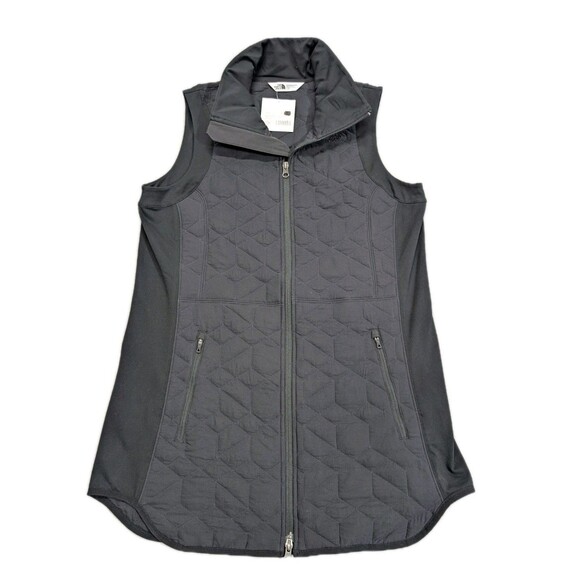 The North Face Jackets & Blazers - NWT The North Face Long Parka Vest Black Quilted Hoodless Tunic Women L 33"